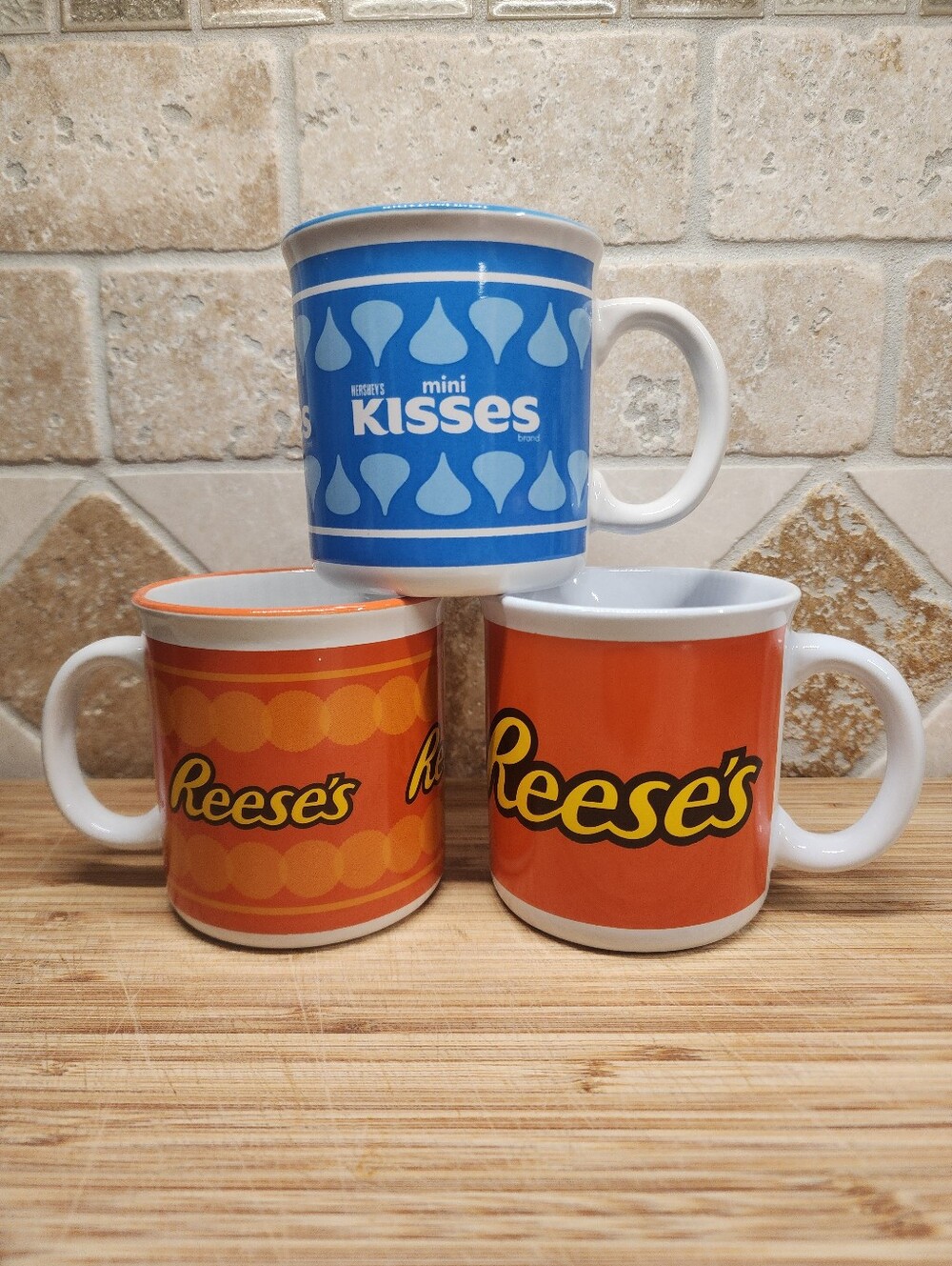 Reese's & Kisses Ceramic Mug Set - Orange & Blue